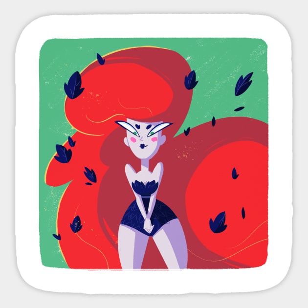 Redhead Plant lover Sticker by Polygonal Mess